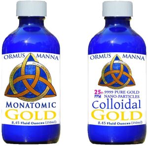 8 oz Monatomic Gold Ormus + 8 oz Organic Colloidal Gold 24k 99.99